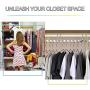 AYOTALL 4 Pack of 6-Hole Magic Space Saving Clothes Hanger for Closet Wardrobe Closet Organization Closet System, Hanger Multifunctional Heavy Duty Stainless Steel Storage Organizer