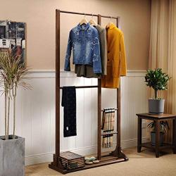 WYQSZ Coat Rack Hanger Wood Floor Racks Clothing Store Hangers Indoor Porch Clothes Rack - Coat Rack 8563 (Color : A, Size : 10351950mm)