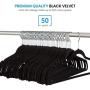 Zober Non-Slip Velvet Hangers - Suit Hangers (50-pack) Ultra Thin Space Saving 360 Degree Swivel Hook Strong and Durable Clothes Hangers Hold Up-To 10 Lbs, for Coats, Jackets, Pants, & Dress Clothes