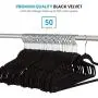 Zober Non-Slip Velvet Hangers - Suit Hangers (50-pack) Ultra Thin Space Saving 360 Degree Swivel Hook Strong and Durable Clothes Hangers Hold Up-To 10 Lbs, for Coats, Jackets, Pants, & Dress Clothes