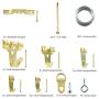 Heavy Duty Photo Frame Hooks, 220 Pieces Ultimate Picture Hanging Kit Picture Hanger Assortment Tool for Wall Mounting