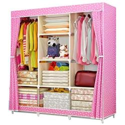 Simple wardrobe Assembly Hanger Cloth Wardrobe 11816545cm Assembly Wardrobe (Color : A)