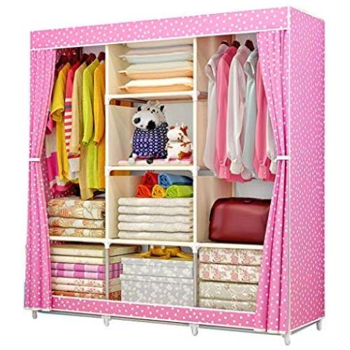 Simple wardrobe Assembly Hanger Cloth Wardrobe 11816545cm Assembly Wardrobe (Color : A)