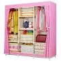 Simple wardrobe Assembly Hanger Cloth Wardrobe 11816545cm Assembly Wardrobe (Color : A)