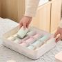 TOPBATHY 2pc Underpants Storage Boxes Plastic Panties Drawer Closet Organizer 10 Compartments Dividers Underwear Storage Boxes for Bedroom Dormitory