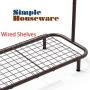 Simple Houseware Industrial Pipe Clothing Garment Rack with Bottom Shelves, Bronze