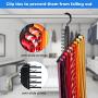 IPOW Upgraded 2 PCS See Everything Cross X 20 Tie Rack Holder,Rotate to Open/Close Tie and Belt Hanger with Non-Slip Clips,360 Degree Swivel Space Saving Organizer