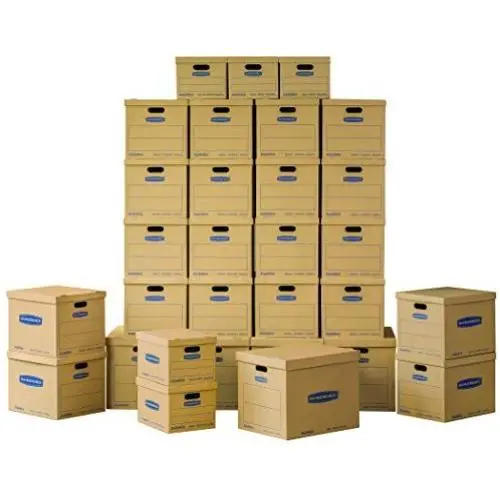 Bankers Boxes SmoothMove Classic Moving Kit Boxes, Tape-Free Assembly, Easy Carry Handles, 5 Small 20 Medium 5 Large, 30 Pack (7716502) Bankers Boxes SmoothMove Classic Moving Kit Boxes, Tape-Free Assembly, Easy Carry Handles, 5 Small 20 Medium 5 Large, 30 Pack (7716502)