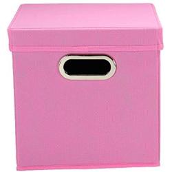 Household Essentials Cube Set with Lids, Pink, 2-Pack