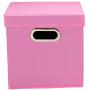 Household Essentials Cube Set with Lids, Pink, 2-Pack