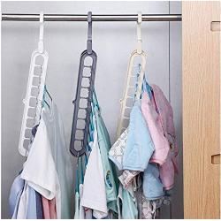 10PC Random Color Multi-Functional 9 Holes Clothes Hanger Skirt Shirt Coat Drying Hang Rack Wardrobe Decoration Space-Saving