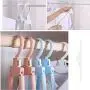 EvaroFly Multipurpose Portable Magic Folding Hanger, Save Space Storage Clothes Hanger -Pink 5 Pcs