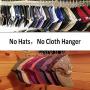 Hat Organizer Hanger , Stainless Steel Clips Keeps Hats Clean. Hat Storage Baseball Cap Holder Hat Rack, - Change Your Cloth Hanger to Cap Organizer Hanger - Keep Your Hats Cleaner Than a Hat Rack