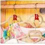 20Pcs Home Creative Mini Flocking Clothes Hanger Flocking Holder Multifunction Easy Anti-Clip Hook Closet Organizer Random Color