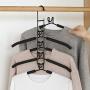 ZXFG Magic Hangers 2 Pack Multilayer Anti-Slip Clothes Rack Space Saving Clothes Hangers 5 in 1 Multifunctional Adult Clothes Rack for Household Space Saver (Color : White, Size : Adult)