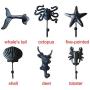 yodaliy Multi-Function Hook Hanger,Wall Mounted Hook Hanger, Cast Iron Whale Tail Shaped Decorative Wall Hook Utility Hanging Hook for Coat Clothes Cap Store Display Rack (14cm x 16cm)