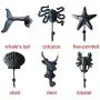 yodaliy Multi-Function Hook Hanger,Wall Mounted Hook Hanger, Cast Iron Whale Tail Shaped Decorative Wall Hook Utility Hanging Hook for Coat Clothes Cap Store Display Rack (14cm x 16cm)