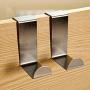 shlutesoy 2Pcs Stainless Steel Over Door Hooks Kitchen Cabinet Hat Clothes Hanger Holders