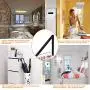 Anjuer Wall Mounted Drying Rack Clothes Hanger Folding Wall Coat Racks Aluminum Home Storage Organiser Space Savers Black