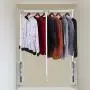 Estink Wardrobe Hanger, Lift Pull Down Wardrobe Rail Adjustable Width Wardrobe Clothes Hanging Rail Soft Return Space Saving,Adjustable 32.44-49.02inch