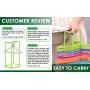 Standing Clothes Hanger Stacker Holder, 2 pcs Drying Rack Caddy Premium Grade PP for Tidier Laundry Room Closet Organizer, Large Capacity Hold Up to 30 Hangers with Manual for Installation