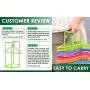 Standing Clothes Hanger Stacker Holder, 2 pcs Drying Rack Caddy Premium Grade PP for Tidier Laundry Room Closet Organizer, Large Capacity Hold Up to 30 Hangers with Manual for Installation