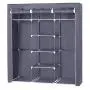 SONGMICS Portable Clothes Closet Non-Woven Fabric Wardrobe Double Rod Storage Organizer Grey 59-Inch URYG12GY SONGMICS Portable Clothes Closet Non-Woven Fabric Wardrobe Double Rod Storage Organizer Grey 59-Inch URYG12GY