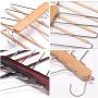 HJYPYJ Magic Hanger,4-in-1 180?? Rotate Multifunction Folding Hangers,Hierarchical Storage Rack Pants Wood Hanger,Space-Saving Organizer Hangers, Strong Bearing Capacity/Wood Color / 2 pcs