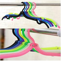10pcs Portable Clothes Hanger Foldable Clothes Drying Rack for Travel Random Color