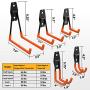 ORASANT 10-Pack Steel Garage Storage Utility Double Hooks, Heavy Duty for Organizing Power Tools, Ladders, Bulk items, Bikes, Ropes etc.