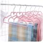 10pcs Pink Bow Clothes Hanger Plastic Non-Slip Outdoor Clothes Drying Storage Rack Cute Love Wedding Hanger