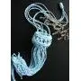 Little boys room decor. Mini air plant hanger. Macrame home decor. Blue plant holder for nursery