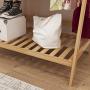 WYQSZ Hanger Floor Bedroom Storage Storage Bamboo Space Hanging Clothes Rack Coat Rack Rack Hanger - Coat Rack 8563 (Size : 70140cm)
