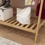 WYQSZ Hanger Floor Bedroom Storage Storage Bamboo Space Hanging Clothes Rack Coat Rack Rack Hanger - Coat Rack 8563 (Size : 70140cm)