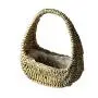 Simple Portable Straw Woven Flower Arrangement Flower Basket Rattan Handmade Flower Pot Creative Succulent Flower Pot Hanger for Mothers Day