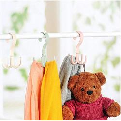 5pcs Random Color Multipurpose Scarf Coat Hanger Belt Bag Accept Plastic Clothes Hanger A Hook Bag A Hook Scarf Frame