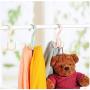 5pcs Random Color Multipurpose Scarf Coat Hanger Belt Bag Accept Plastic Clothes Hanger A Hook Bag A Hook Scarf Frame
