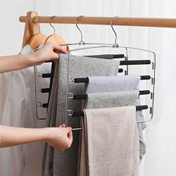 JIJIKOKO Multi-Function Pants Hangers Scarf Towel Rack Hanger Closet Organizer Space Wardrobe Clothes Organizer Multifunction Pants Shirt Hook Space Saving