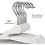 IEOKE Plastic Hangers 30 Pack, Heavy Duty Clothes Hangers, Space Saving Ultra Thin Hangers with Shoulder Notches, Coated with Non Slip Rubber for Shirts Suits Coats Ties,Gray