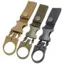 Multifunction Molle Webbing Backpack Hanger Hook Carabiner Water Bottle Camping Hike Buckle Hook Holder Travel Kit Tool Clip-Khaki