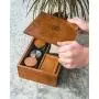 MR. POTBEARD Stash Boxes Kit with Herb Grinder, Odor Absorber, Airtight Containers, Poking Tool and Rolling Tray - Bamboo Secret Boxes - Organizer and Accessories - Includes 2 x Smell Proof Jars