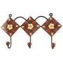 Indianshelf Handmade 1 Artistic Vintage Brown Ceramic Floral Key Hooks Tile Hanger/Hooks for Hanging Coats Indianshelf Handmade 1 Artistic Vintage Brown Ceramic Floral Key Hooks Tile Hanger/Hooks for Hanging Coats