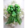 St Patrick Shamrock Wreath Bow St Patrick Party Decoration Happy Saint Patricks Wreath Bow Kelly Lime Shamrock Gift Bow St. Patricks Door Hanger Bow Emerald Lime Irish Shamrock Bow