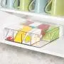 mDesign Tea Storage Organizer Boxes - 8 Divided Sections, Easy-View Hinged Lid - Use in Kitchen, Pantry, and Cabinets; Holder for Tea Bags, Packets, Small Items and Accessories, BPA free - Clear mDesign Tea Storage Organizer Boxes - 8 Divided Sections, Easy-View Hinged Lid - Use in Kitchen, Pantry, and Cabinets; Holder for Tea Bags, Packets, Small Items and Accessories, BPA free - Clear