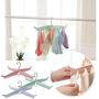 YOYOHOT 1 Pc Multifunctional Cloth Socks Hanger Drying Rack Foldable Bathroom Clothespin Clip with 52 Hanger Clips