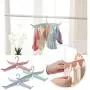 YOYOHOT 1 Pc Multifunctional Cloth Socks Hanger Drying Rack Foldable Bathroom Clothespin Clip with 52 Hanger Clips