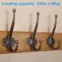WEBI Coat Rack Wall Mounted,5 Hooks for Hanging Coats,Wood Coat Hanger Wall Mount,Hook Rack,Hook Rail,Coat Hook for Hats,Jacket,Towel,Clothes,Antique Copper