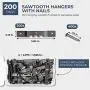 Juvale 200-Count 1.5 Inch Metal Sawtooth Picture Frame Hangers with 400 Screws Juvale 200-Count 1.5 Inch Metal Sawtooth Picture Frame Hangers with 400 Screws