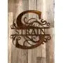 Split Letter Monogram - Personalized Monogram - Metal Home Decor - Family Name Door Hanger Split Letter Monogram - Personalized Monogram - Metal Home Decor - Family Name Door Hanger