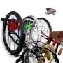 Koova Wall Mount Bike Storage Rack Garage Hanger for 3 Bicycles + Helmets | Fits All Bikes Even Large Cruisers/Big Tire Mountain Bikes | Heavy Duty Powder Coated Steel | Made in USA (3 Bike Rack)